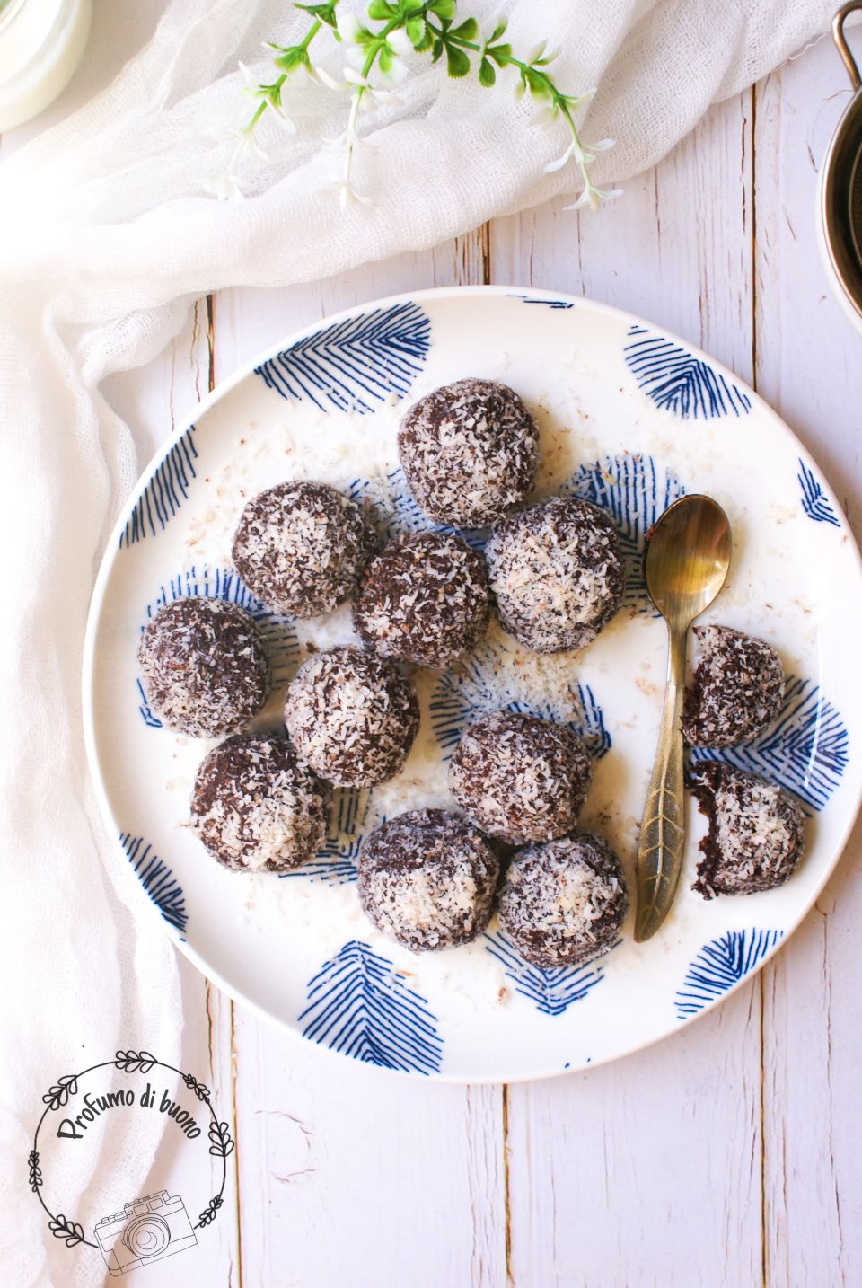 Gluten free vegan coconut fudge balls