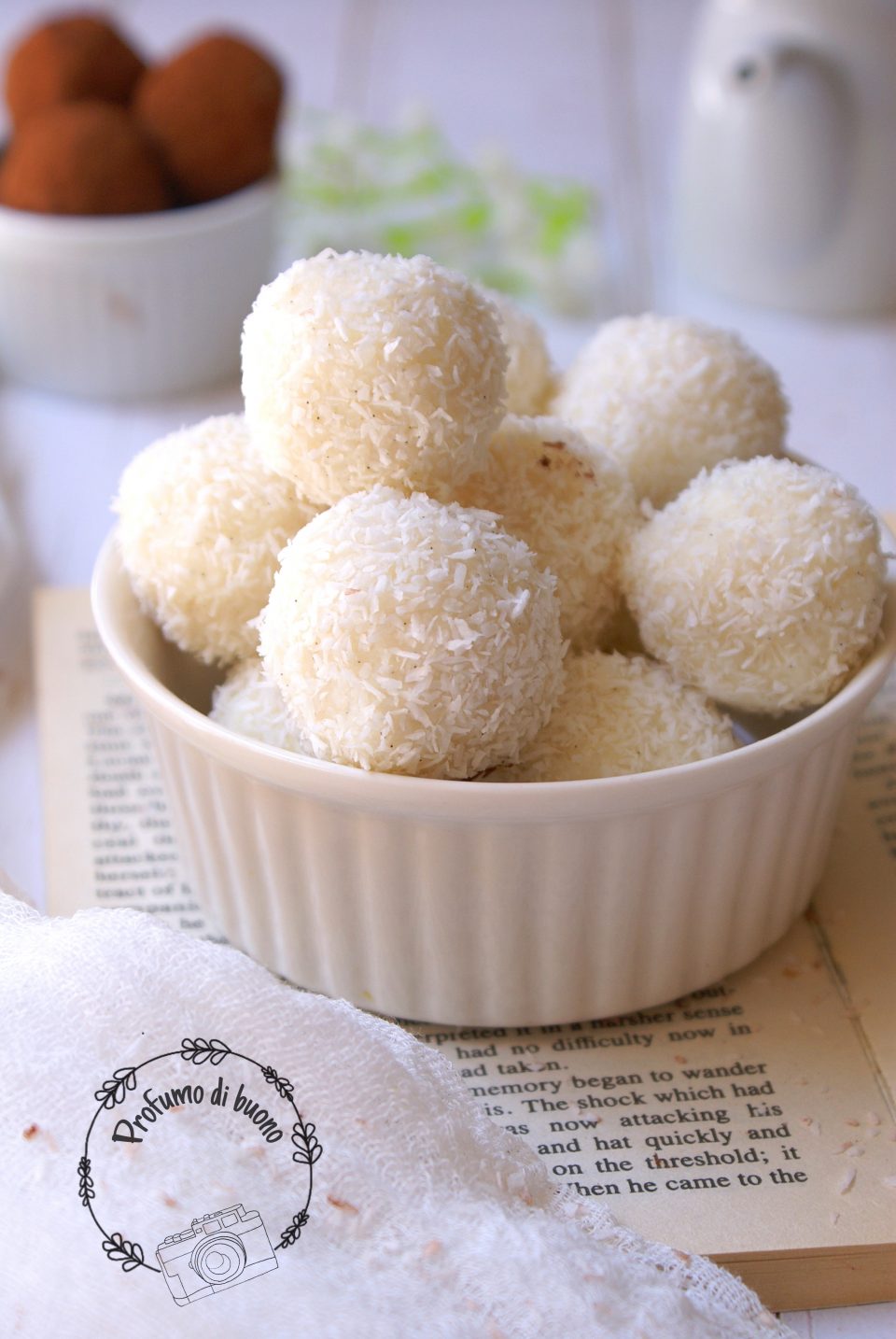 No bake coconut ricotta fudge balls