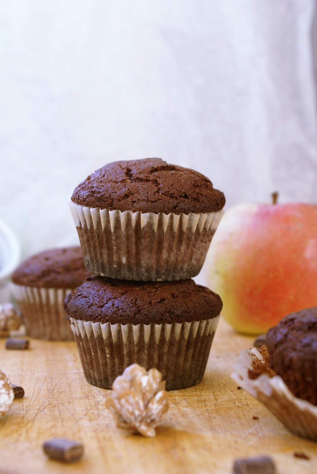 Muffin al cacao senza glutine con gocce di cioccolato