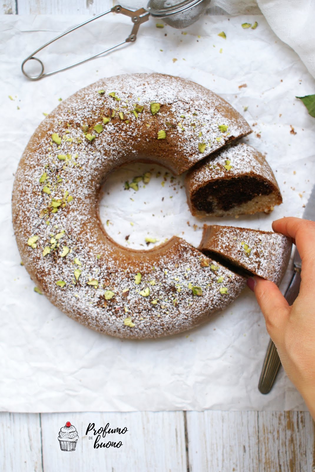 Gluten free yogurt marble bundt cake