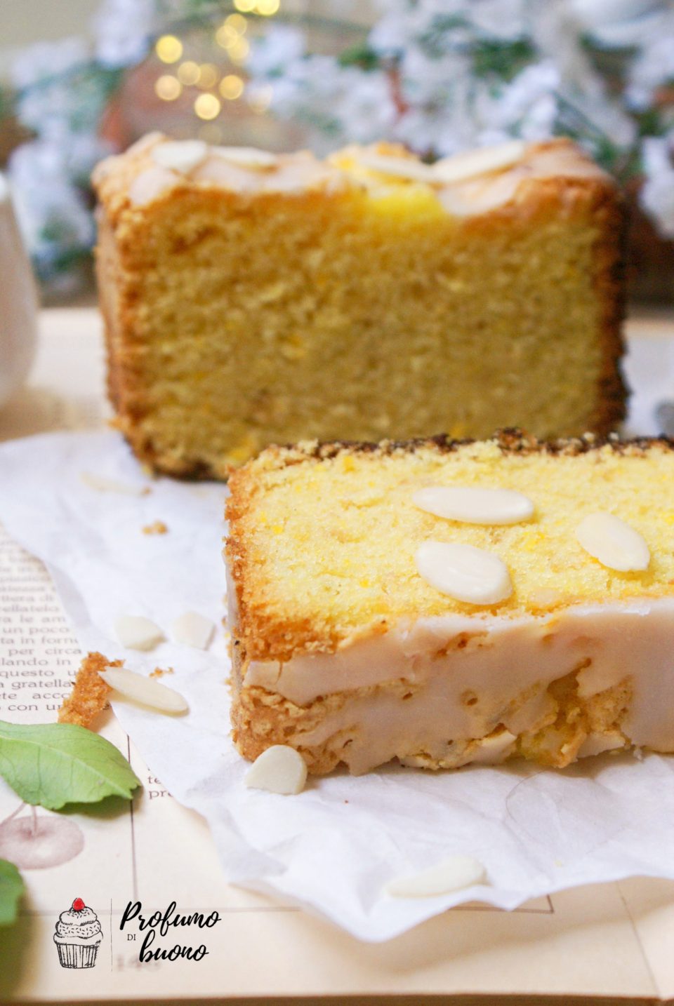 Plumcake al limone senza glutine con glassa croccante