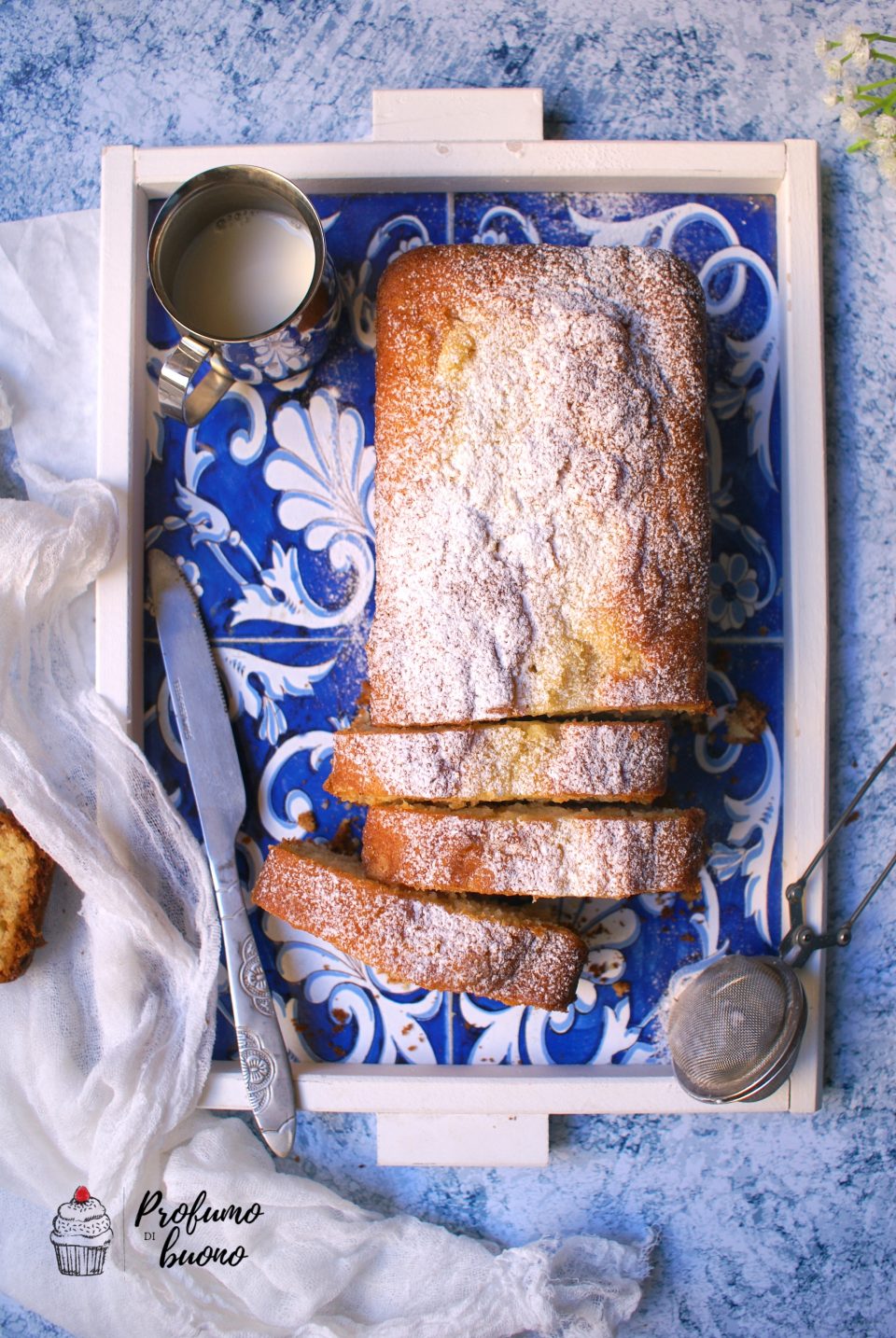 Plumcake sette vasetti senza glutine con zucchero a velo