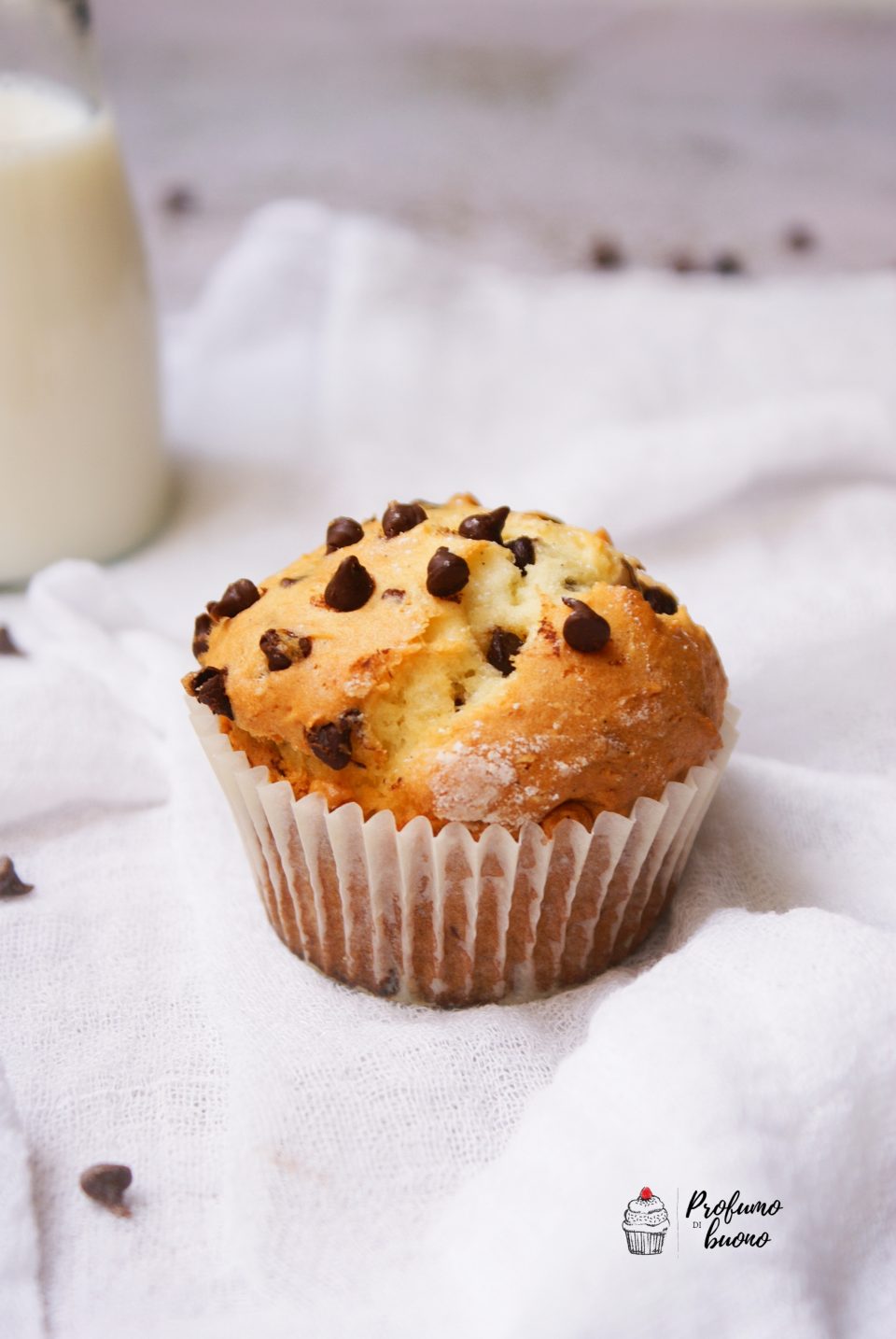 Muffin senza glutine con gocce di cioccolato