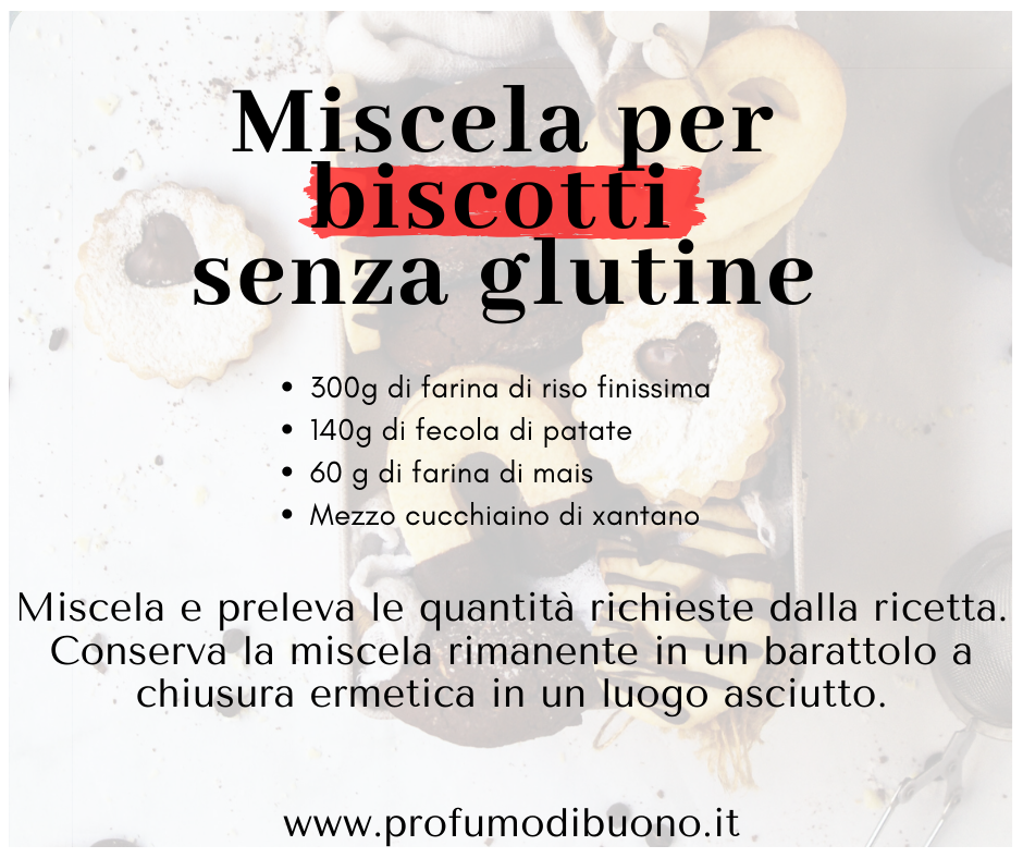 Miscela di farine naturali senza glutine per biscotti fatti in casa